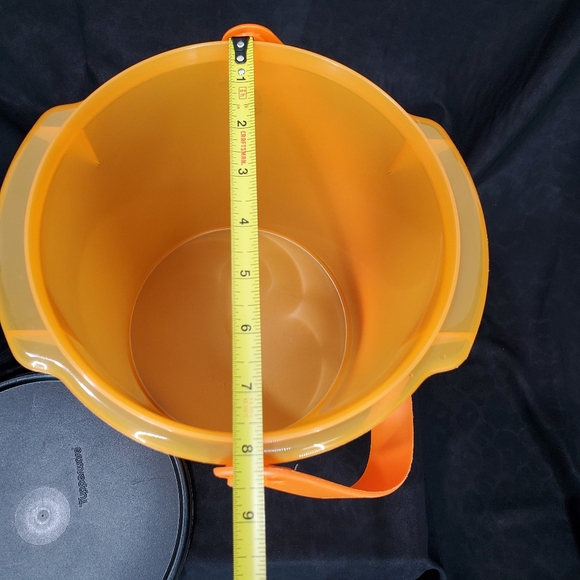Tupperware Halloween Orange Canister Bucket 5L Handle Lid Trick or Treat - Picture 11 of 12